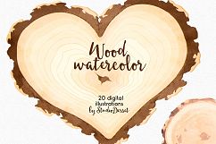Rustic Wood Watercolor Illustrations Product Image 4