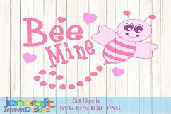 Valentine SVG - Bee Mine svg cut file Design Product Image 2