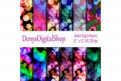 Bokeh Digital Scrapbooking Papers 12x12 inches Product Image 1