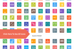 85 Black Friday Line Multicolor B/G Icons Product Image 2