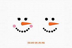 Snowman face, Christmas snowman, Christmas SVG Product Image 1