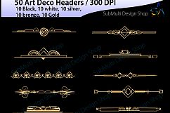 Art deco / art deco headers / art deco header clipart / art deco digital clipart / art deco frames / High Quality / template headers Product Image 3