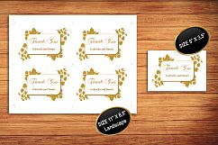 Gold Thank You Card Template, instan download, DAD_09 Product Image 2