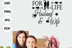Best friends for life husband and wife  , svg DXF pdf jpg PNG - Cutting Files - Wall art - Clip Art  Product Image 6