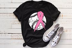 Baseball Tackle Breast Cancer Svg Awareness ribbon 1021s Product Image 1