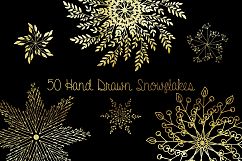 Snowflake Vector Bundle Gold Foil, Silver Foil &amp; White Product Image 3