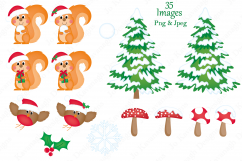 Christmas clipart,Christmas graphics &amp; illustrations,Animals Product Image 3