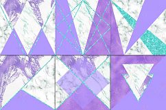 Purple, Marble &amp; Turquoise Glitter Digital Paper Product Image 2