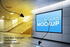 Billboards in Subway Train Station Mockups Product Image 2