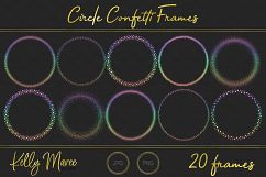 Pastel Rainbow Circle Confetti Frames Product Image 3