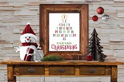 Christmas Countdown SVG Cut File - Christmas Number Tree Product Image 2