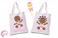 Baby Girl dark skin tone, clipart, graphics and illustrations AMB-835 Product Image 3