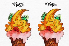 20 Watercolor Ice Creams Product Image 7