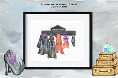 Watercolor Halloween Outfit Clipart Product Image 8