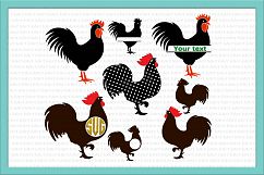 Rooster svg, Chicken SVG, Rooster monogram svg, SVG file Product Image 1