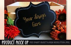 Fall themed chalkboard MOCK UP | PSD & JPEG Product Image 1