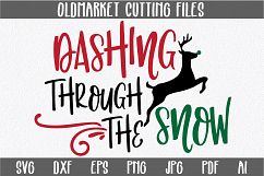 Dashing Through the Snow SVG Cut File - Christmas SVG DXF Product Image 1