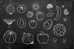 Chalkboard Fruits and Vegetables Product Image 8