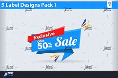 5 Big Sale Label Design Pack Vector Product Image 4