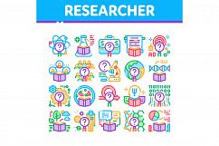 Researcher Business Collection Icons Set Vector Product Image 1