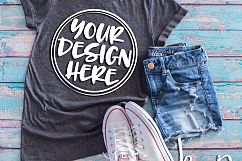 Gray t shirt mock up 6481 Product Image 2