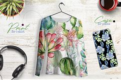 Succulents cactus PNG watercolor Product Image 6