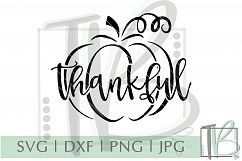 Thankful Pumpkin SVG, Fall Autumn Cut File Product Image 2