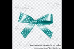 56 Teal Bows and Ribbons Clip Arts PNG Transparent Product Image 7