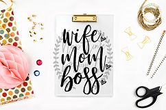 Wife Mom Boss SVG Product Image 1