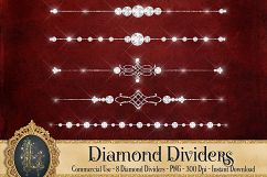 8 Diamond Dividers, Diamond String, Text Dividers Wedding Product Image 1