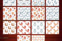 Northern woodland. Seamless patterns with cute animals. Product Image 4