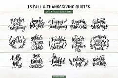 Fall, Autumn &amp; Thanksgiving quotes &amp; clipart SVG, PNG bundle Product Image 5