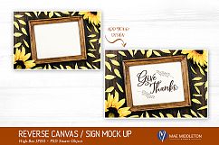 Fall, Thanksgiving Sunflower Sign Mock up - JPEG &amp; PSD files Product Image 2