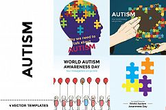 Autism- 4 Vector Templates Product Image 1
