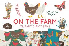 On The Farm Clipart and Digital Paper Set - Digital Scrapbooking  Product Image 1