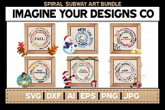 Fall, Autumn, Winter Printable Spiral Subway SVG Cut File Product Image 2