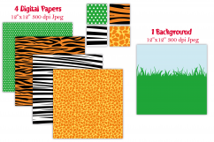 Jungle clipart, Jungle animals graphics &amp; illustrations Product Image 3