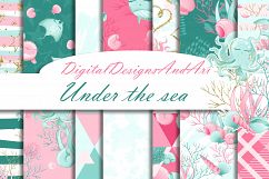 Sea animals digital paper Product Image 1