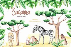 Savanna animal &amp; Tropical clipart Product Image 1