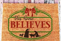 NEW! Farmhouse Christmas This Home Believes SVG DXF LL256D Product Image 2