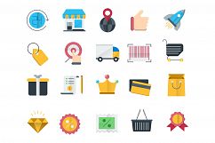 Shopping and retail flat icons set Product Image 2