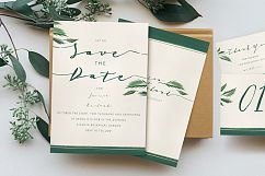 Classy Tropical Wedding Invitation Suite Product Image 6