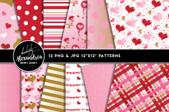 Love Is Sweet Clipart Graphics &amp; Digital Paper Patterns Bundle Product Image 2