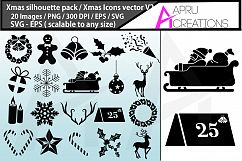 christmas svg silhouette bundle / christmas svg silhouette Product Image 1
