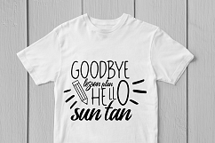 Goodbye Lesson Plan Hello Sun Tan - Summer SVG EPS DXF PNG Product Image 2