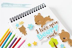 Woodland bear graphics and illustrations Product Image 3