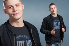 Crew Neck T-shirt Mock-up Male Version Product Image 4