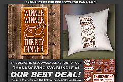 Winner Winner Turkey Dinner - Thanksgiving SVG Files - 6002 Product Image 2