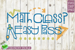 Math Class Easy Pass SVG Product Image 2