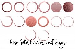 Rose Gold Circles and Rings Clipart, Transparent PNG Product Image 2